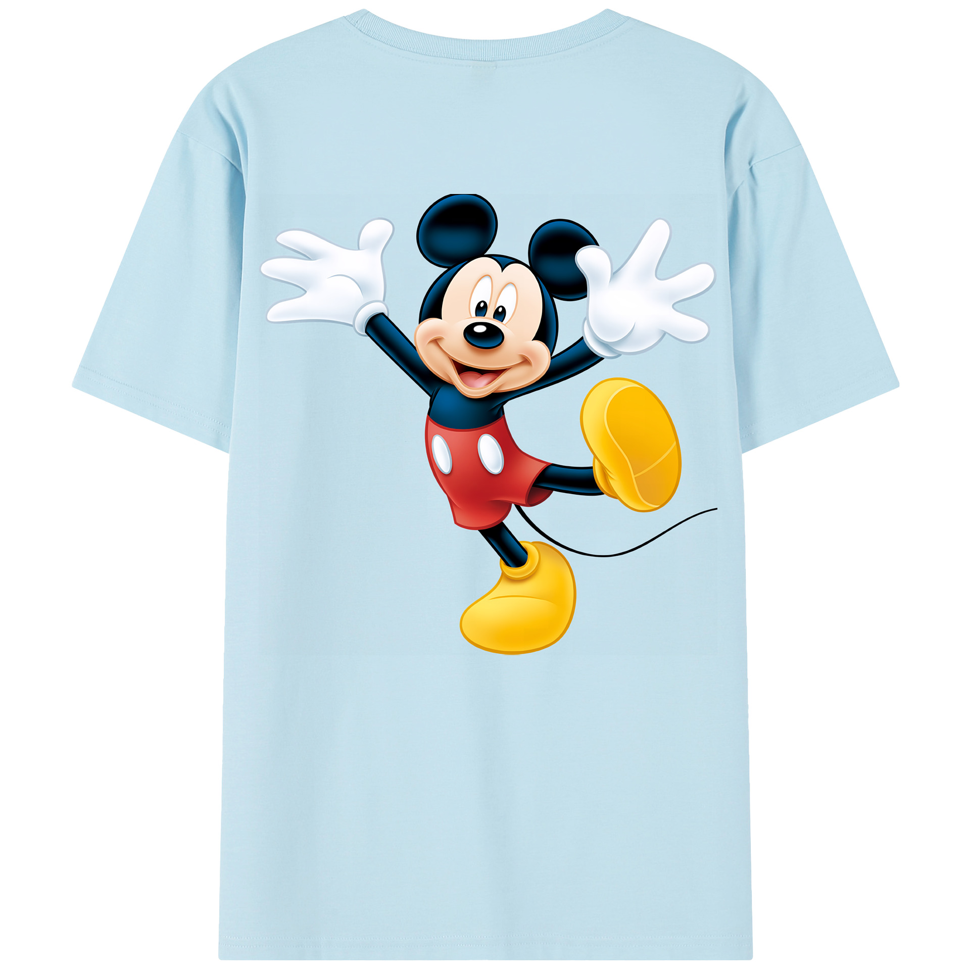 （画像用） ミッキーマウス Mickey Mouse 綿100％半袖Tシャツ（背面プリント）
